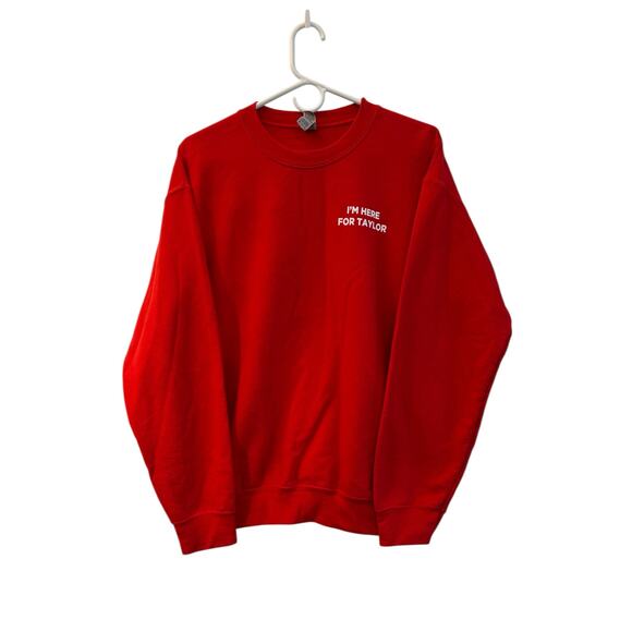 Taylor Swift Sweatshirt Im here for Taylor Women’s Size Medium Kansas City Red - Picture 1 of 3
